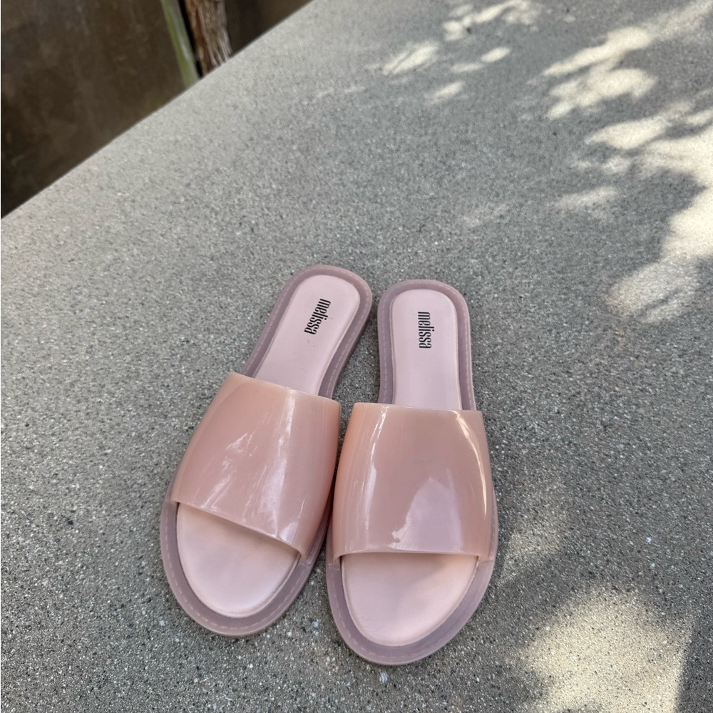 Melissa Pink Sandals with Metallic Finish